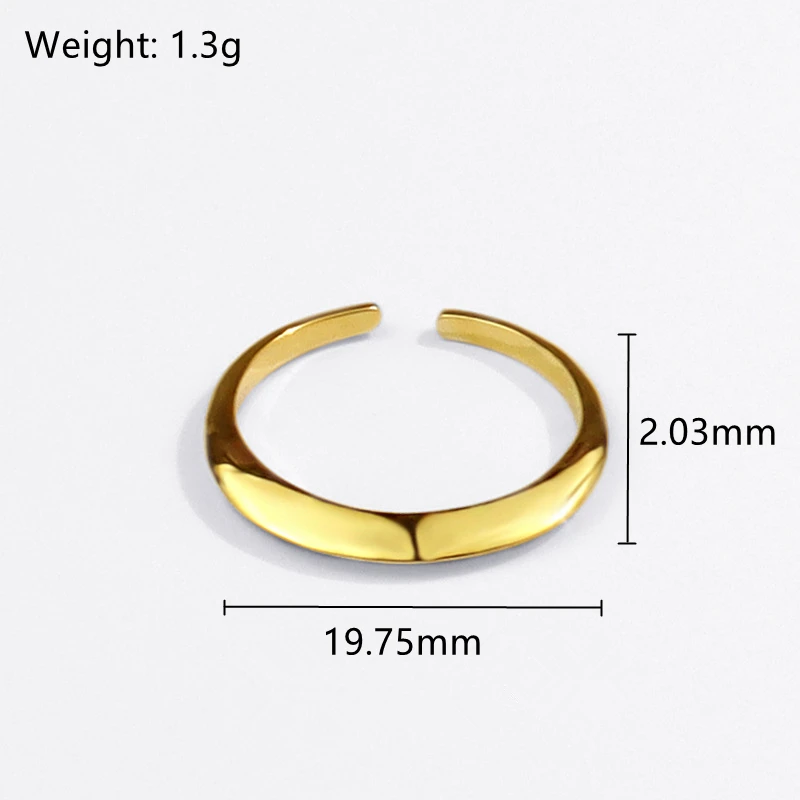 

Lispector 925 Sterling Silver Korean Simple Slim Thin Crescent Moon Rings for Women Minimalist Shiny Party Night Club Jewelry