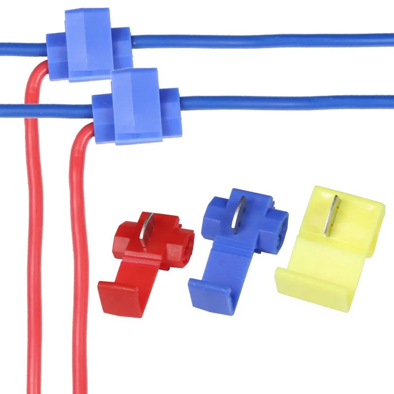 

50pcs Waterproof Lossless Connector Stripping-free Wiring Clip Lamp Monitoring Wire Line Terminal No-break Branch Line Splitter