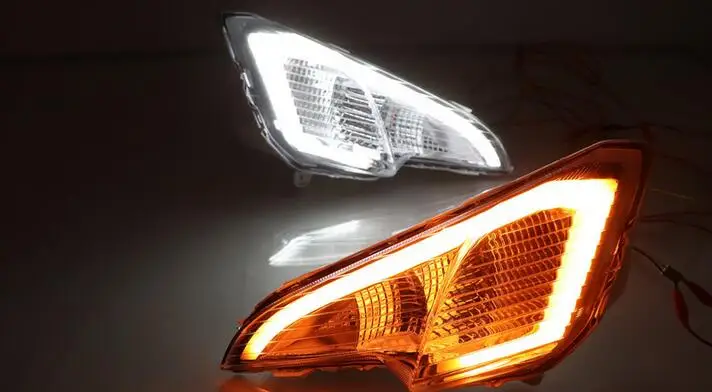 Для Ford Ecosport 2018 2019 12 В водонепроницаемый ABS светодиодный ДХО дневные ходовые огни