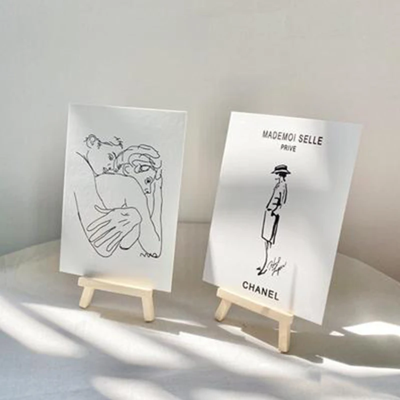 Простой Hanfeng Творческие деревянные настольные карты клип мобильный телефон