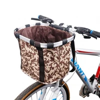 bicycle basket pouch mtb bike bags bicycle front bag pet carrier cycling top tube frame front carrier bag aluminum alloy