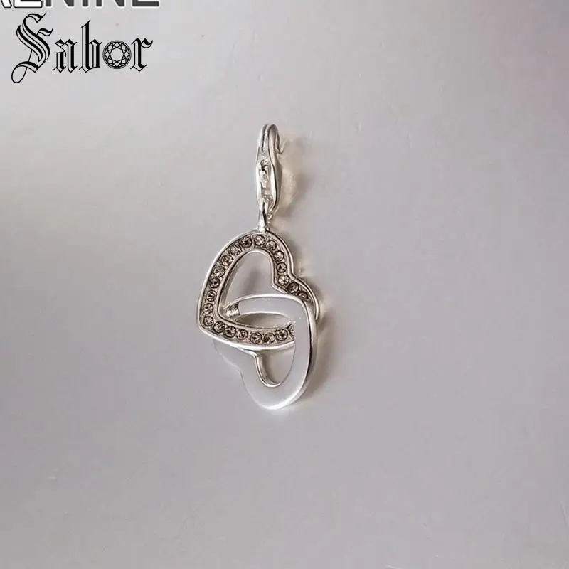 Классические посеребренные подвески в форме сердца Diy подходящие браслеты и