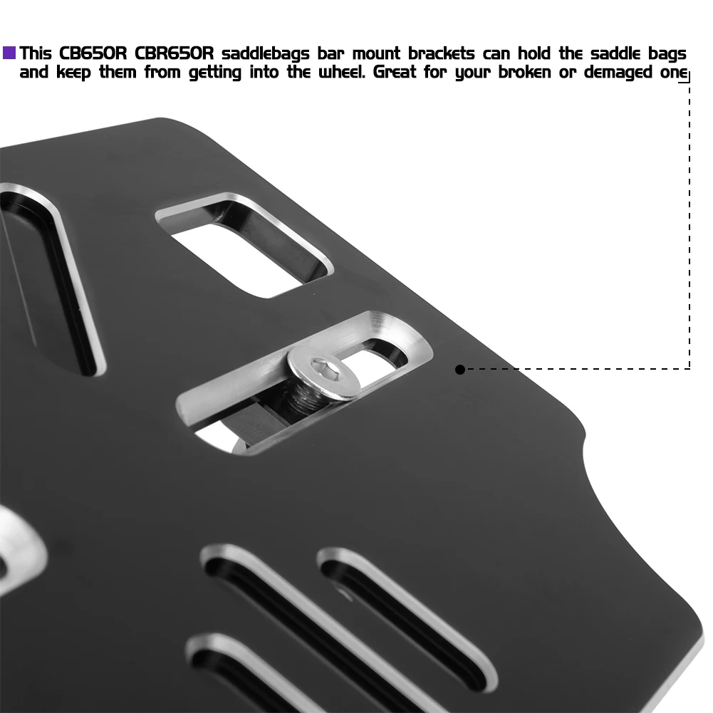 Мотоциклетная черная сумка седло защитный кронштейн Боковая Сумка держатель для
