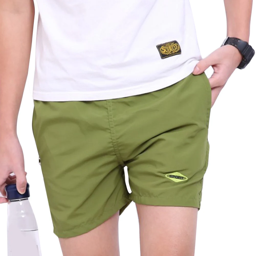 Summer Men's Beach Shorts Fashion Cotton Slim Casual P Knee Length Daily Life Sport Club Black/WhiteArmy Green #2 | Мужская одежда