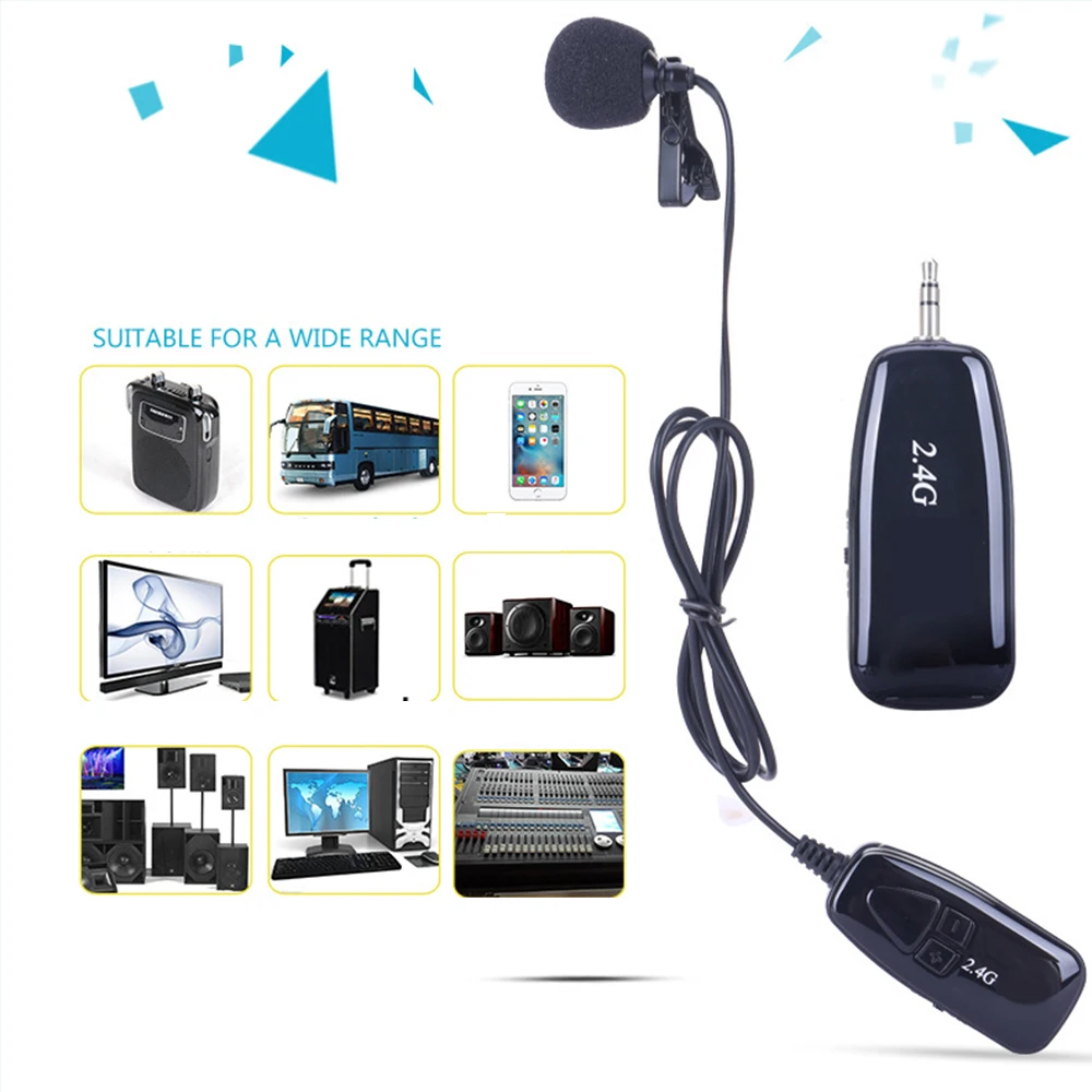 Беспроводной нагрудный микрофон с зажимом 2 4G набор передатчиков и приемников