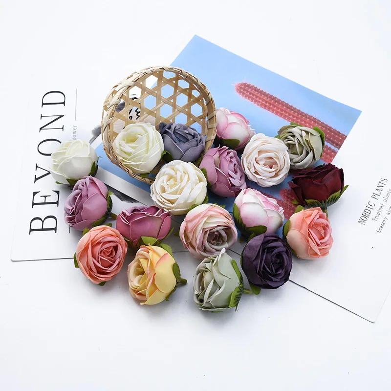 2/6 штук чайная головка розы рождественские украшения для дома Скрапбукинг