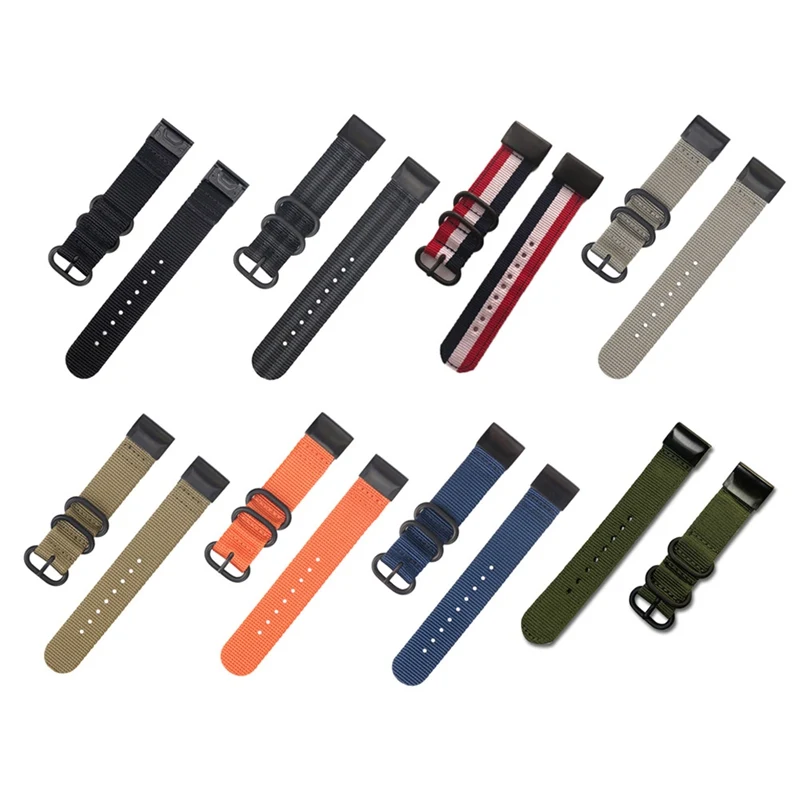 Quick Fit 26 мм/22 мм для NATO нейлон ремешок часов Garmin Fenix 5/5 Plus/Fenix 5X/Fenix 3/D2 Delta
