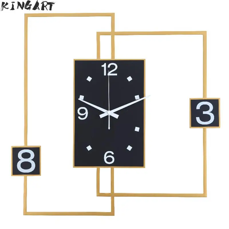 Золотые большие настенные часы современный дизайн гостиная украшение дома