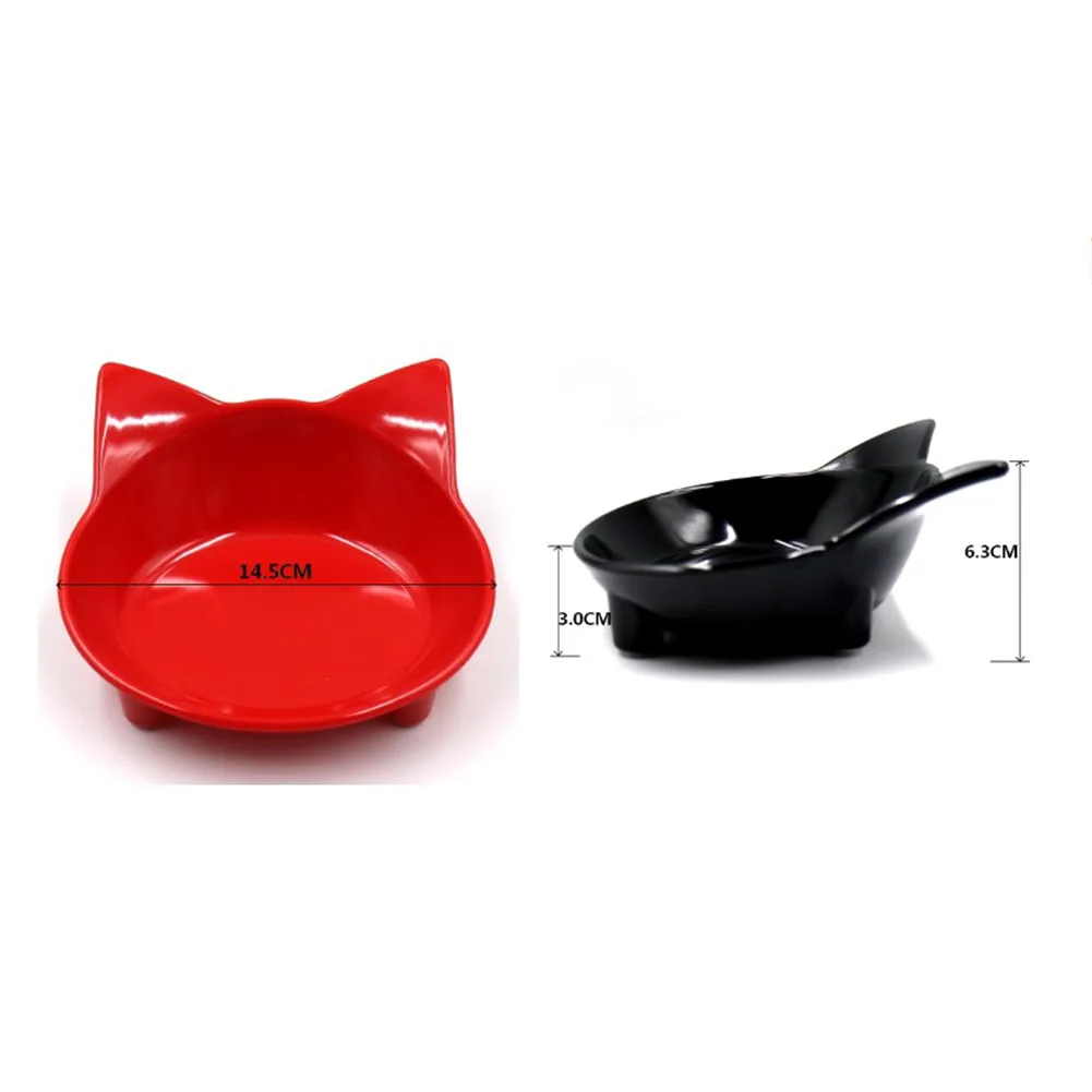 Кормушка для домашних животных миска кошек мелкая еды в форме Нескользящая