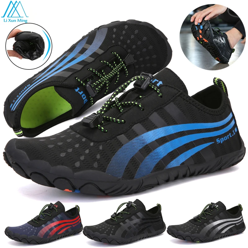 Five-finger Wading  Shoes Men Quick-drying Water Sports Shoes Outdoor Hiking Shoes Women Beach Surfing Diving Barefoot Shoes New