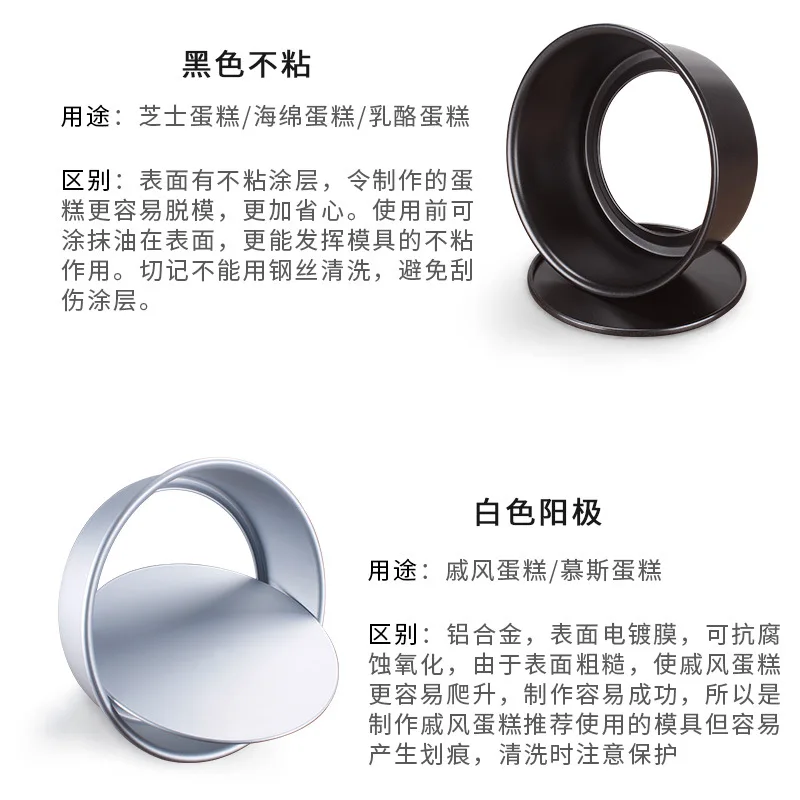 Сковородки для торта со съемным дном из углеродистой стали с круглым сердечком