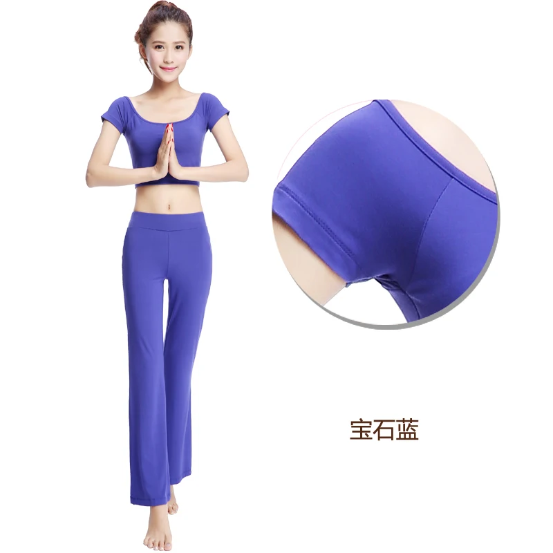

Clothes Suit, Female Gym Clothes Exposed Belly Dancing Dress Exercise Clothing Modal Cotton Sport Suit, Female