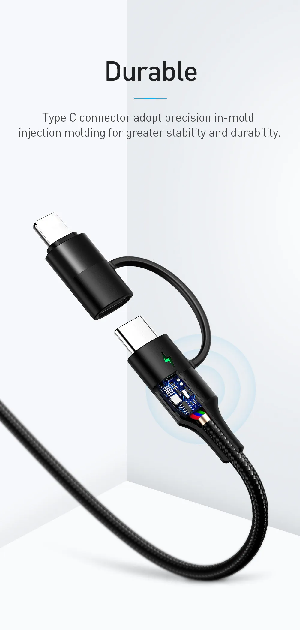 MCDODO 2в1 кабель USB type-C для iPhone XS MAX XR X 8 7 Plus быстрое зарядное устройство type C шнур QC 4,0 быстрое зарядное устройство для Samsung S10 huawei