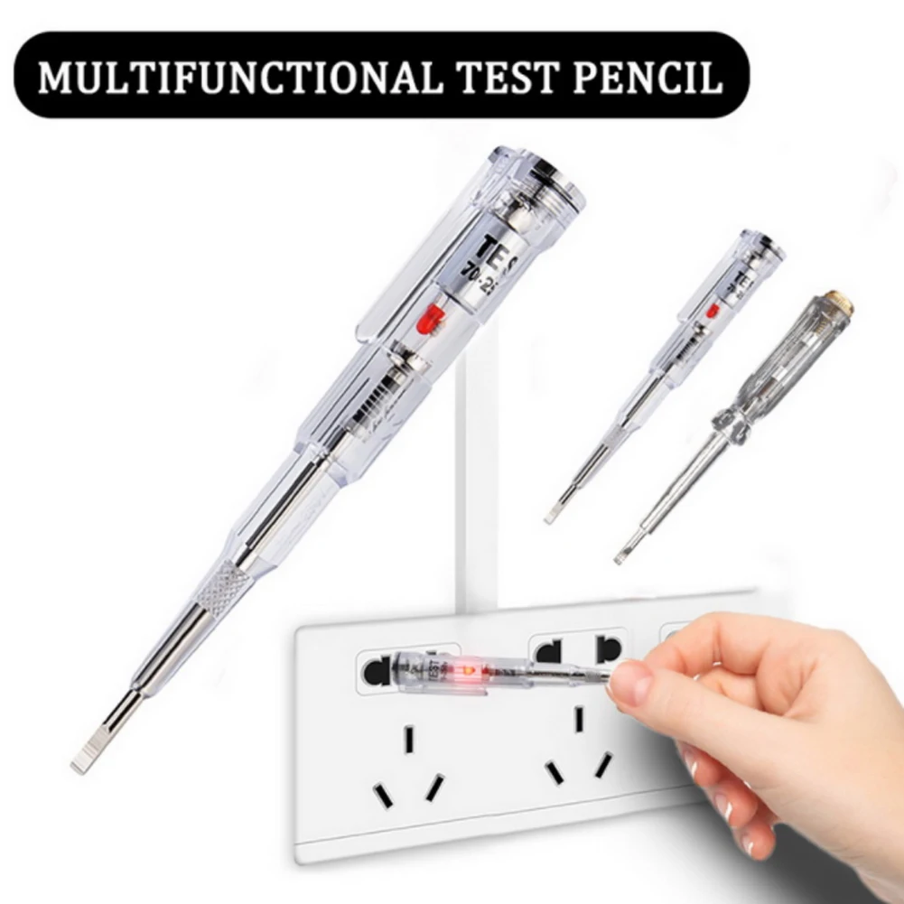 Waterproof Induced Electric Tester Pen Screwdriver Probe Light Voltage Detector AC/DC 70-250V Test Pencil Dropship | Инструменты
