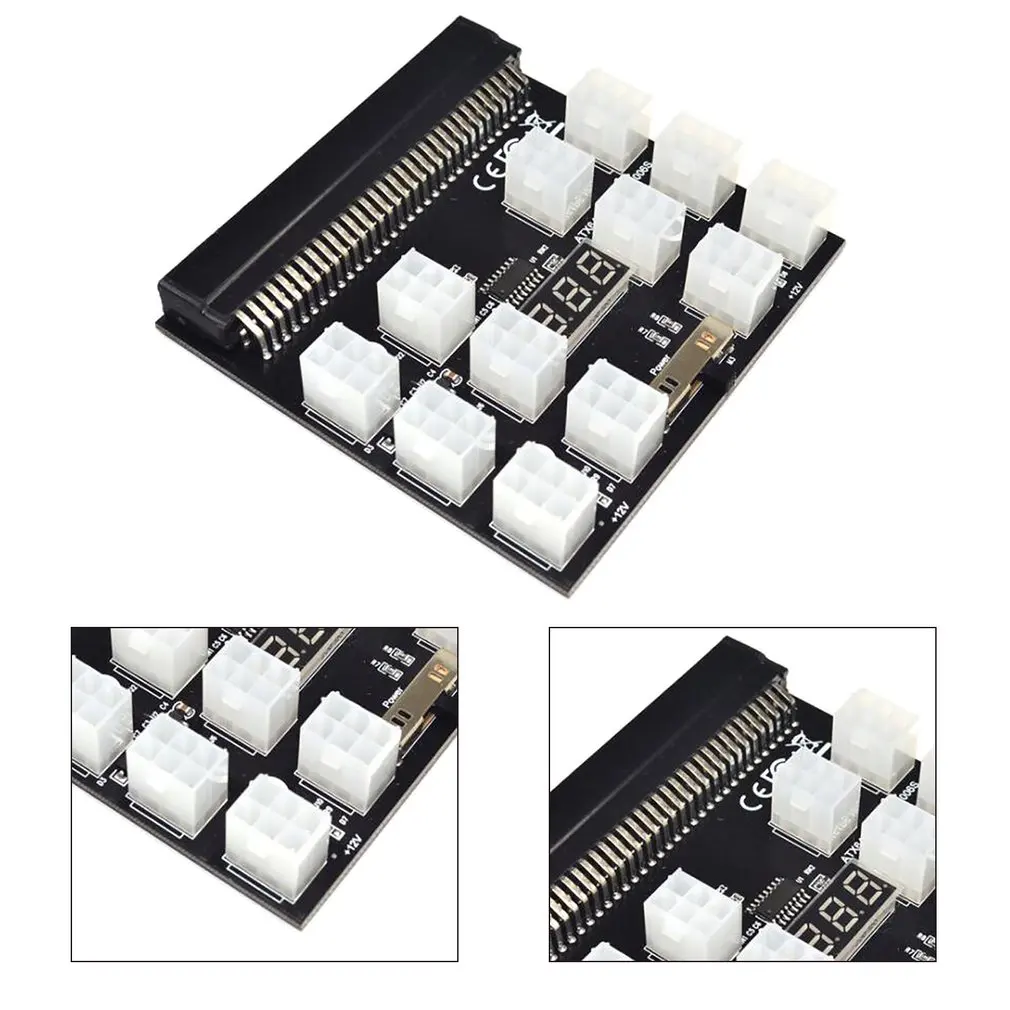 PCI-E 12/17x 6Pin блок питания преобразователь адаптера платы 12 В для Ethernet BTC Antminer Miner Mining