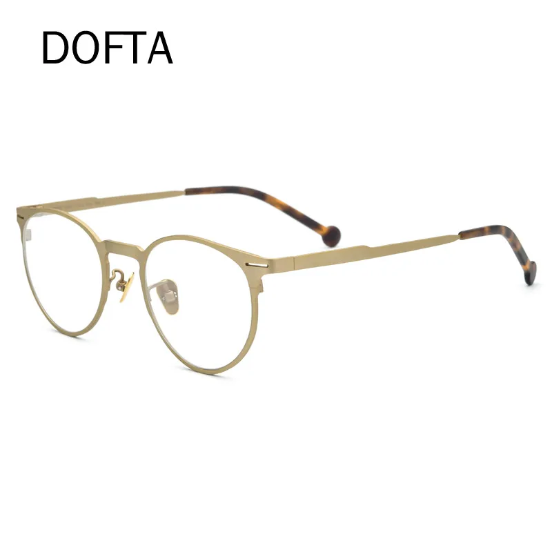 DOFTA круглая стеклянная оправа для мужчин из чистого титана ретро стекло глаз по
