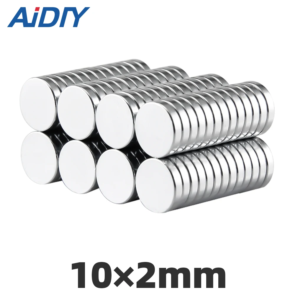 AIDIY 10 шт. неодимовые магниты 15 × 1 12 × 2 8x3 10x1 10x2 6 × 4 мм Мини N35 Круглый дисковый магнит очень сильные магниты никель редкоземельные