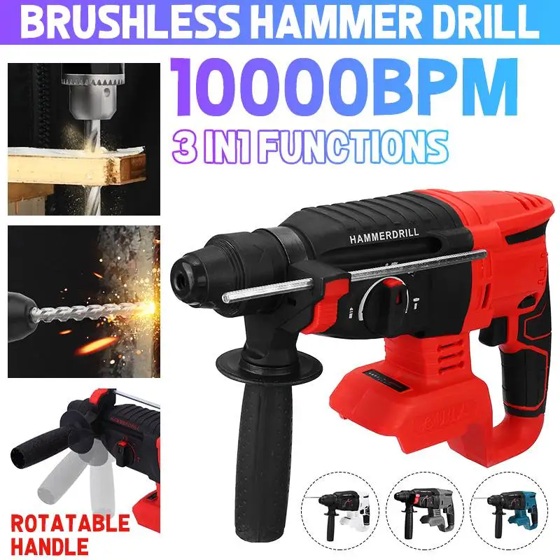 

28mm 3 Functions Electric Rotary Hammer Screwdriver Cordless Impact Drill Power Drill Electric Drill for Makita 18V Battery