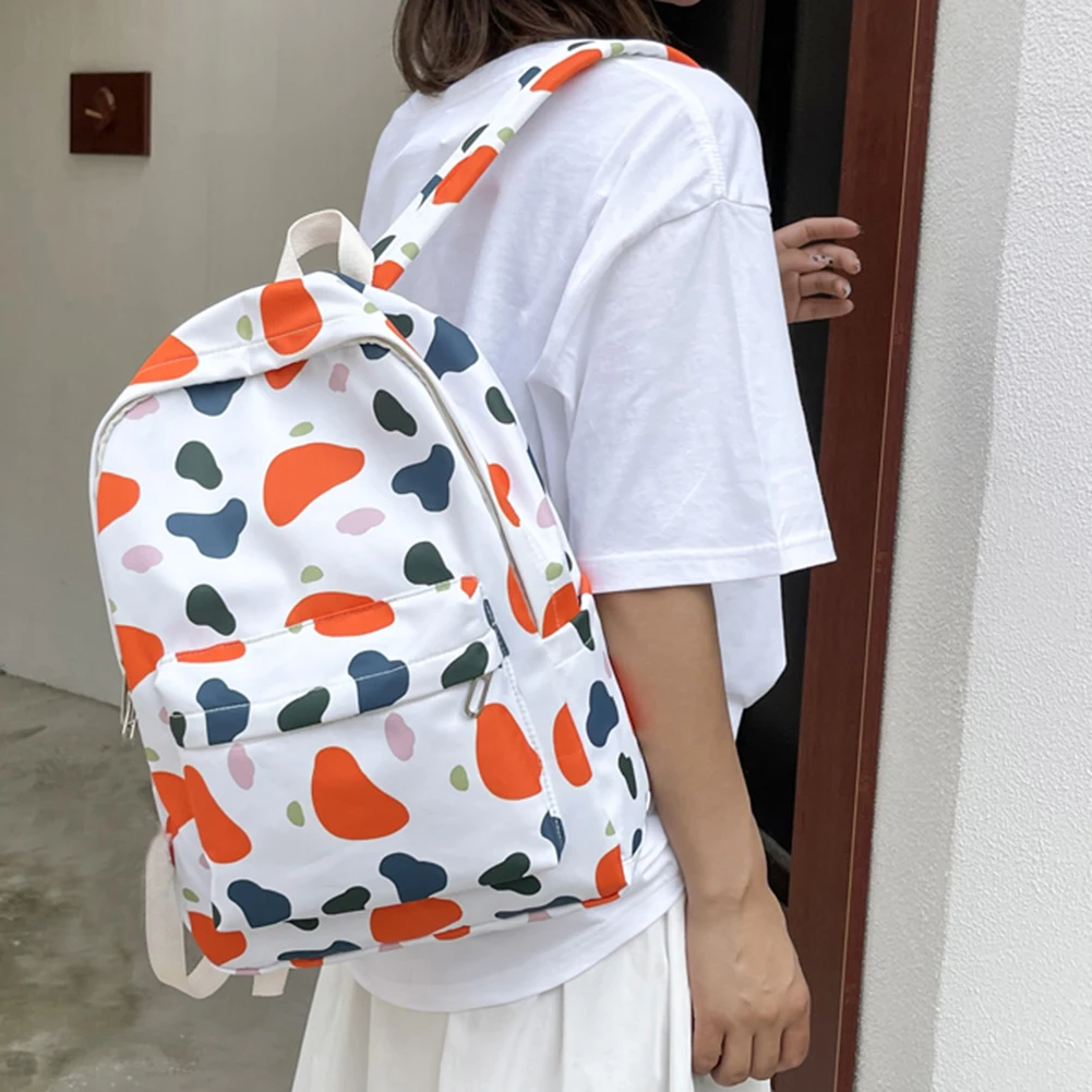 Повседневный фланелевый женский рюкзак, модная Вместительная дорожная сумка на плечо с принтом коровы для студентов и школы