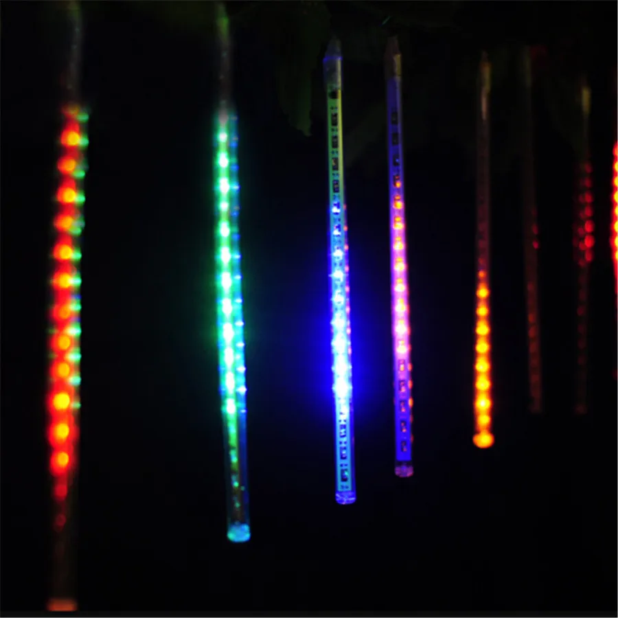 Multicolor BEIAIDI 30/50 см Водонепроницаемый капли дождя светильник s строка подключаемых трубки «метеоритный дождь» светильник на открытом воздухе на Рождество вечерние Свадебные гирлянды - Испускаемый цвет: Multicolor