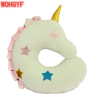 1pc kawaii unicorn neck pillow u shaped pillow unicorn plush pillow sofa cushion birthday valentine gifts toys for kids girls