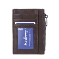 mens wallet card holder small ultra thin short leather retro wallet multi card card holder zipper minimalist slim coins purse