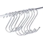 Многофункциональные крючки, 10 шт., S-образные крючки из нержавеющей стали, вешалки для кухни, ванной, сверхпрочный металлический подвесной крючок, настенный крючок для дверей