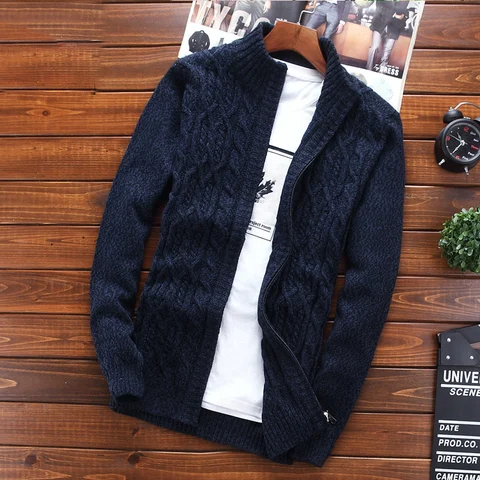 Мужской свитер на молнии, серый, черный, красный, в Корейском стиле, на осень и зиму, свитер, пальто, кардиган, M40, 2021