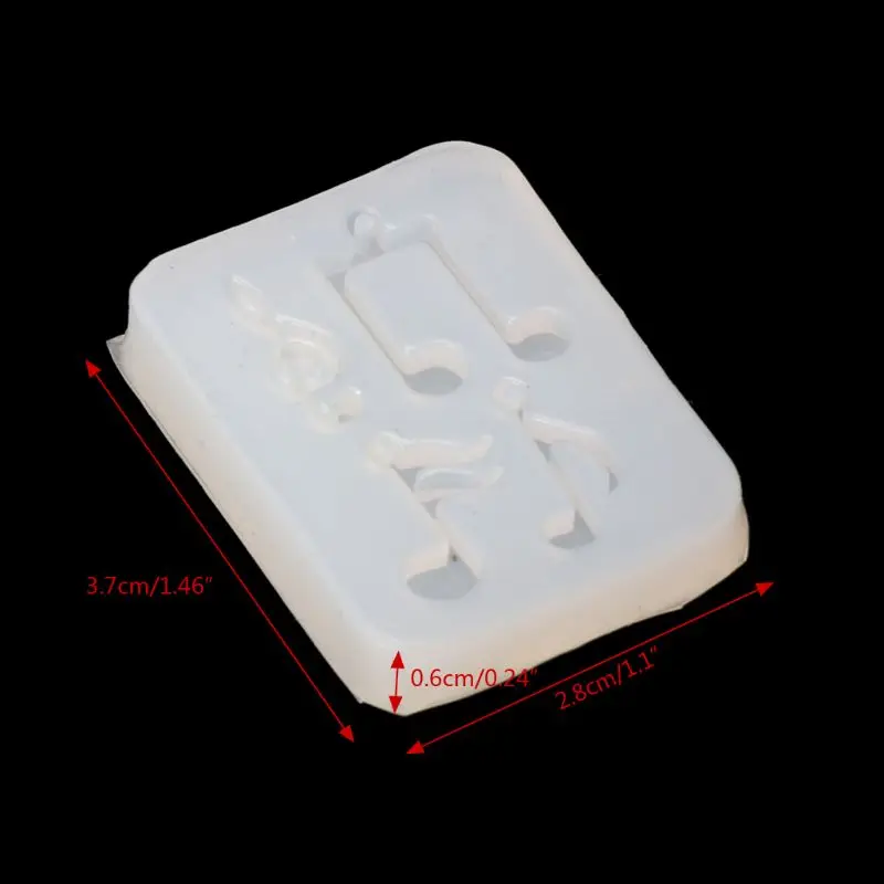 

Musical Note Pendant Silicone Mold Resin Jewelry Fondant Cake DIY Mould Tools