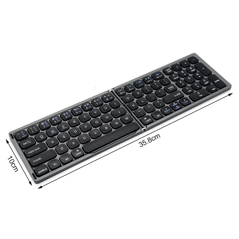 

Folding Bluetooth Keyboard Wireless Mini Portable Keypad Support iOS/Android/Windows Smartphone Tablet PC Computer Laptops