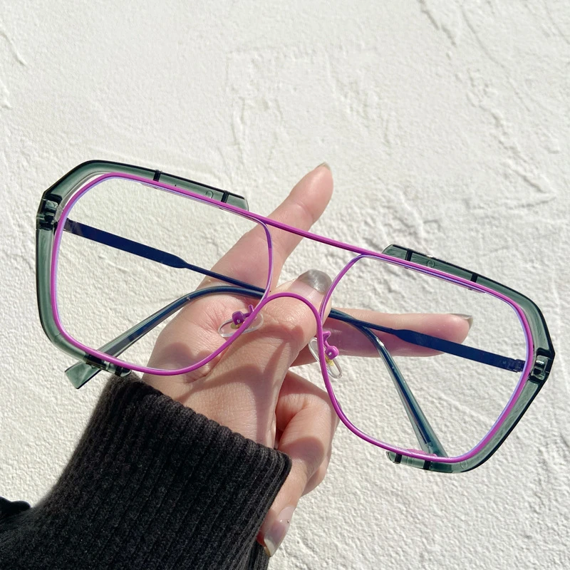 

2021 New Fashion Oversized Sunglasses Women Big Frame Colorful Sun Glasses Female Mirror Oculos Unisex Gradient Hip Hop Shades