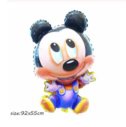 1pcs blue mickey Большой красный черный Микки Минни фольгированные шары мультфильм день рождения украшения надувной Гелиевый шар Дети Классические игрушки подарок - Цвет: 1pcs blue mickey