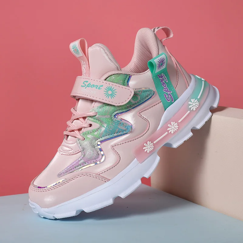

Children Shoes For Girls Sneakers Kids Casual Shoes Leather Running Footwear Trainers Anti-slippery Fashion School Student 2020