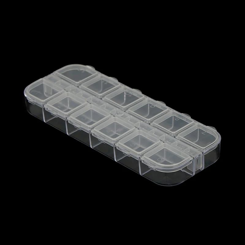 

12 Slots Diamond Painting Clear Storage Box Case Embroidery Cross Stitch Tool