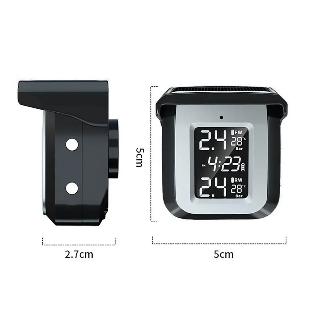 

Wireless Motorcycle TPMS Tire Pressure Monitoring System Motor Tyre LCD Display Motor Tire Pressure Monitor Alarm System