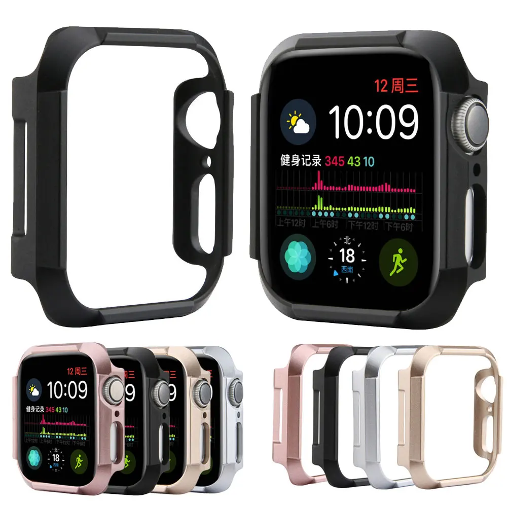 Жесткий ударопрочный чехол для apple watch 4 40 мм 44 защитный тонкий бампер рамка