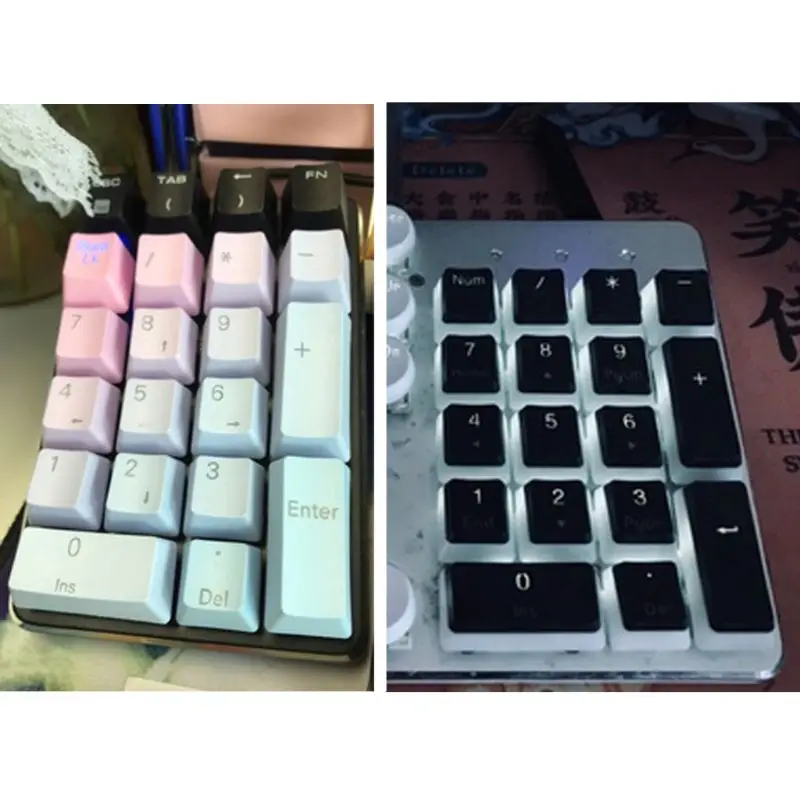 17 клавиш RGB верхняя печать PBT выстрел подсветка клавиатура колпачок для