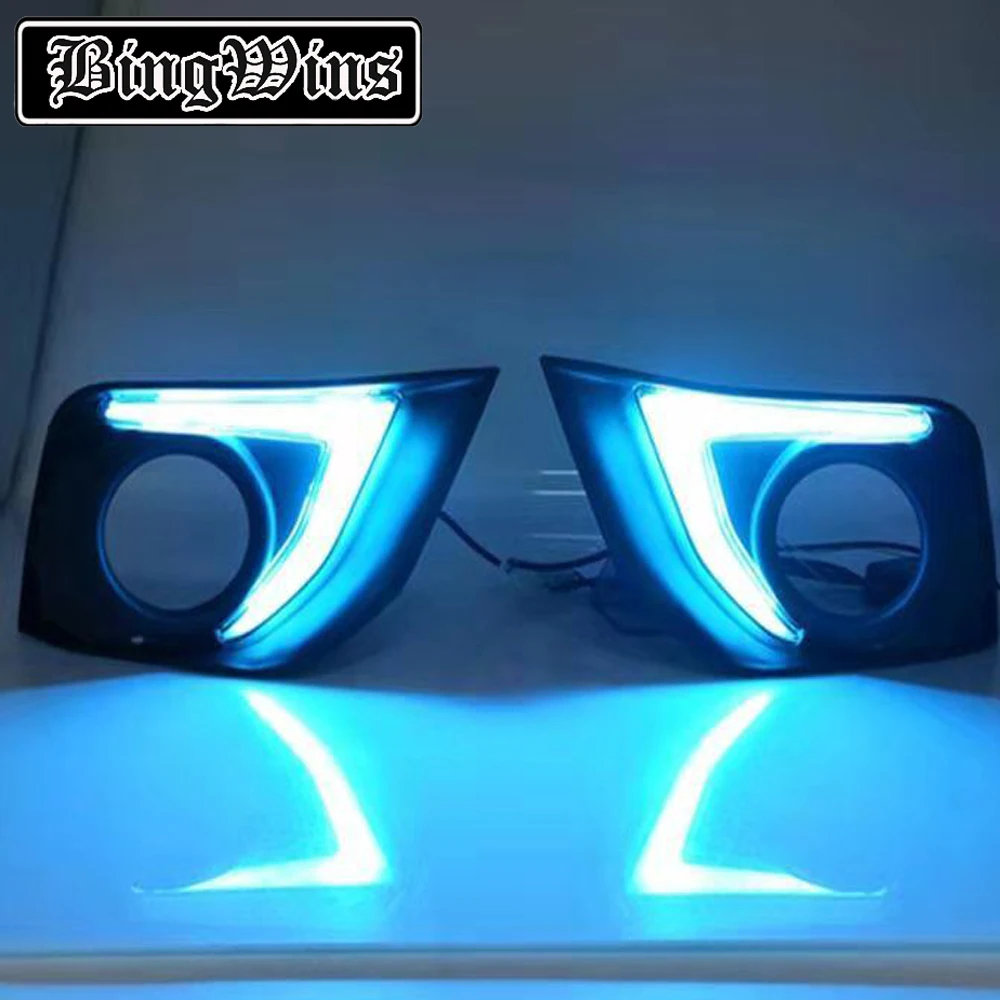 

Car style For Mitsubishi ASX 16-18 daytime running light with turn signal LED fog light frame