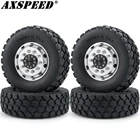 Переднее колесо AXSPEED 114 Tamiya, семейный и резиновый комплект шин для прицепа Tamiya, трактора, грузовика, радиоуправляемые автомобильные шины для скалолазания