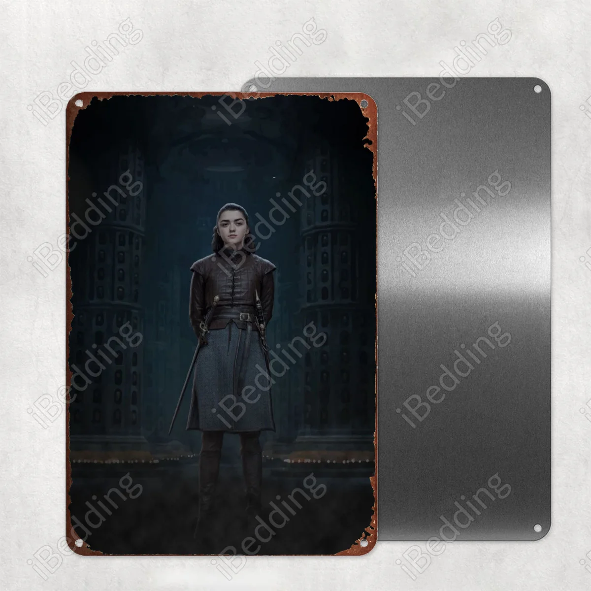Винтажные металлические знаки на заказ Arya Stark 20x3 0 см номерные - Цена: 