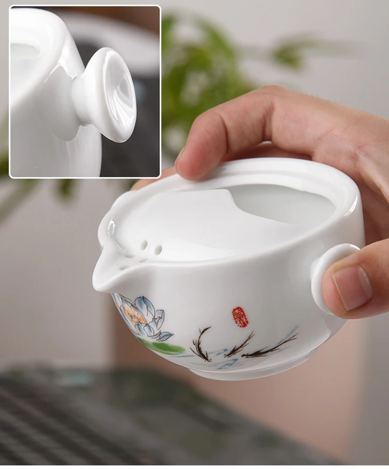 Керамические чайники gaiwan чайники Китайский чайный набор для путешествия с сумкой для путешествий