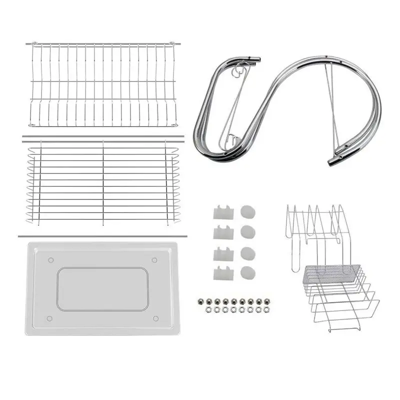Кухонная сушилка для посуды поднос держатель столовых приборов органайзер 45x25x39