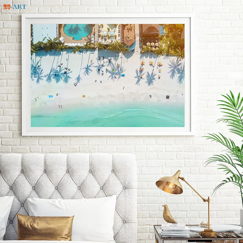 Постер океанского пляжа волны серфинг холст живопись пейзаж настенное искусство