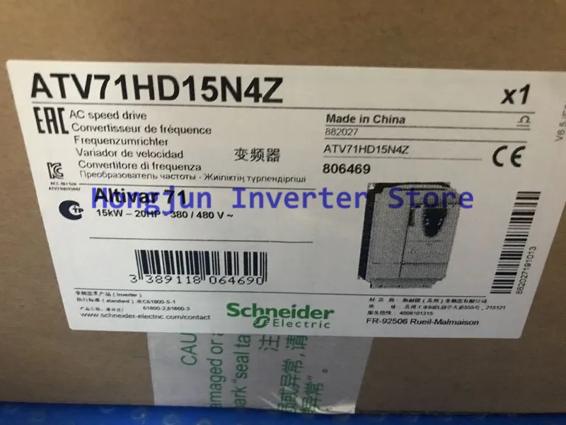 

Новый и оригинальный инвертор привода переменного тока Schneider 380 В 15 кВт 20HP инвертор ATV71HD15N4Z инвертор для насоса
