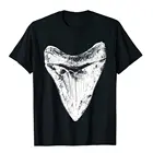 Футболка Megalodon Shark футболка с принтом зуб  Подарочная футболка с Мег, акулами, зубами, Повседневная Классическая хлопковая футболка, европейские футболки для мужчин