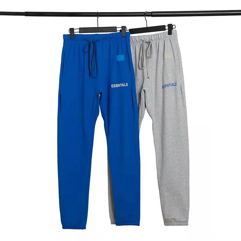 22SS New Fleece Thermal Pants Men's Essentials Sweatpants Fashion Print Jogging Stretch Waist Hip-hop Male Winter Kanye | Мужская