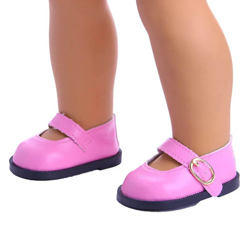 LUCKDOLL PU Sneakers Fit 18 Inch American 43cm Baby Doll Clothes Accessories,Girls Toys,Generation,Birthday Gift