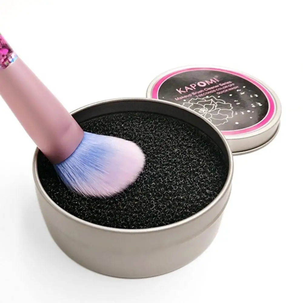 Косметическая щетка для очистки быстрая расцветка губка алюминиевая коробка