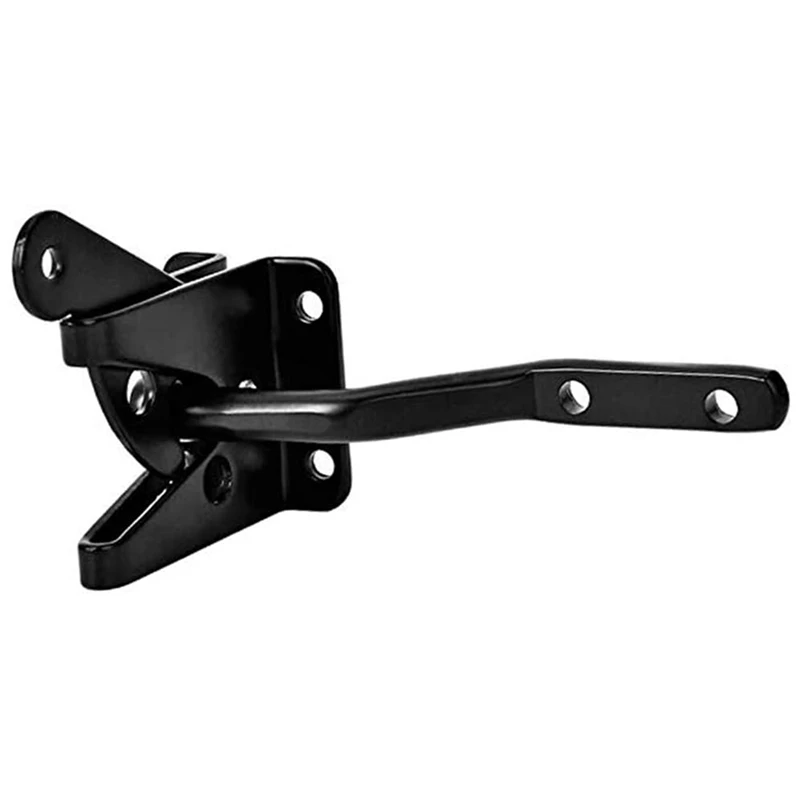 Big deal Self Locking Gate Latch Automatic Gravity Lever Fence Gate Lock for Wood Fence Gate Door Latches Steel Black