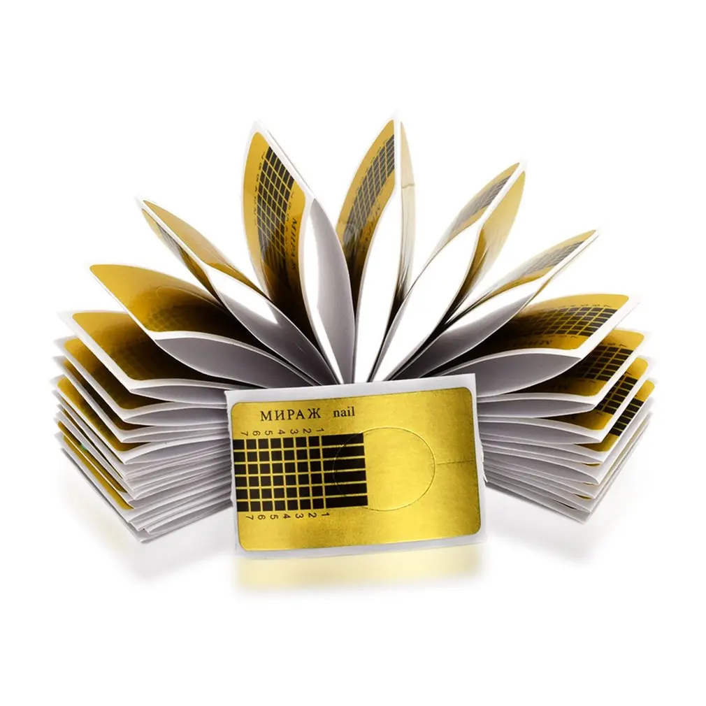 100 шт./компл. нейл арта лента для наращивания ногтей наклейки формы инструменты